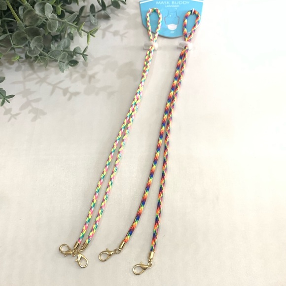 Mask Lanyard Ear Mask Holder adjustable rainbow - Picture 4 of 8